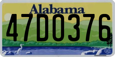 AL license plate 47DO376