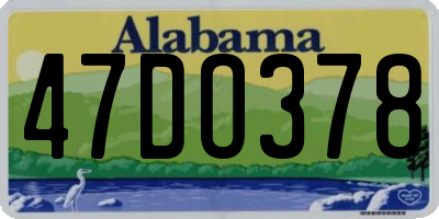 AL license plate 47DO378