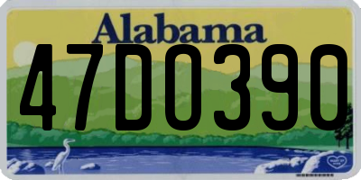 AL license plate 47DO390