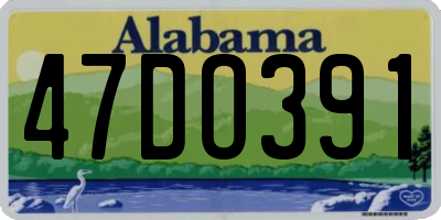 AL license plate 47DO391