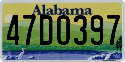 AL license plate 47DO397