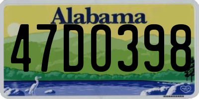 AL license plate 47DO398