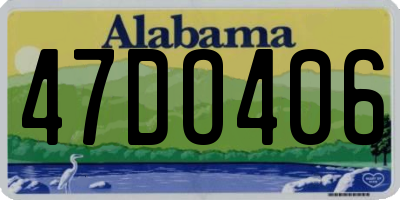 AL license plate 47DO406