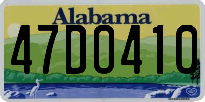 AL license plate 47DO410
