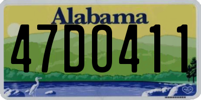 AL license plate 47DO411
