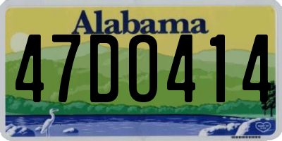 AL license plate 47DO414