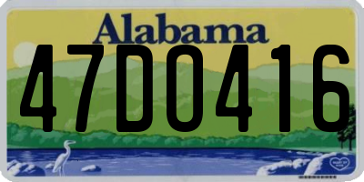 AL license plate 47DO416