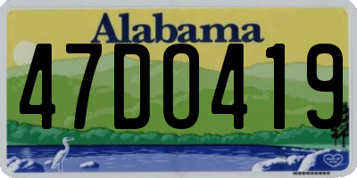 AL license plate 47DO419