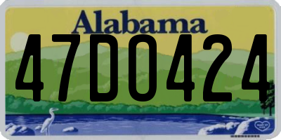 AL license plate 47DO424