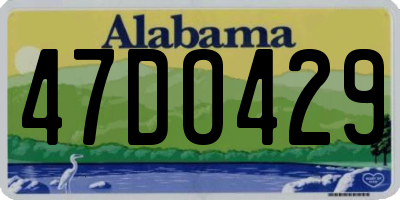 AL license plate 47DO429
