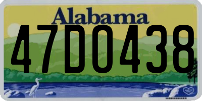 AL license plate 47DO438