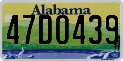 AL license plate 47DO439