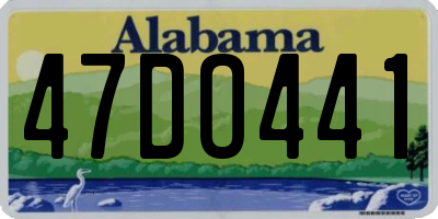 AL license plate 47DO441