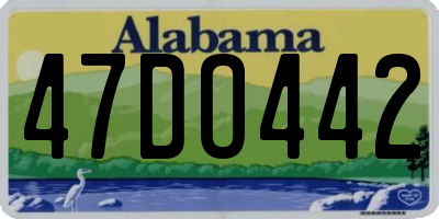 AL license plate 47DO442