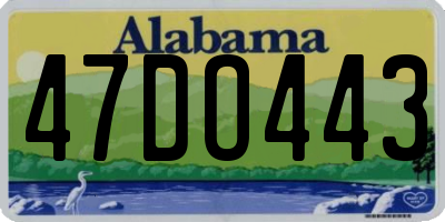 AL license plate 47DO443