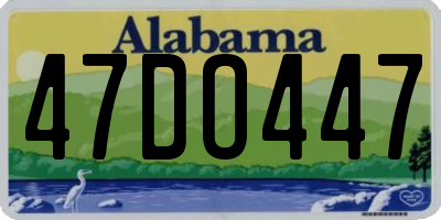 AL license plate 47DO447