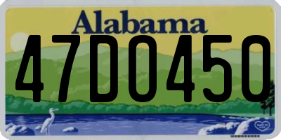 AL license plate 47DO450