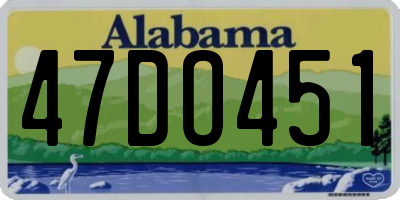 AL license plate 47DO451