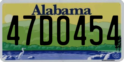 AL license plate 47DO454