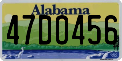 AL license plate 47DO456