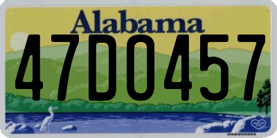 AL license plate 47DO457