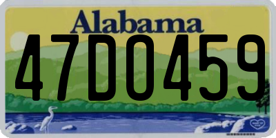AL license plate 47DO459