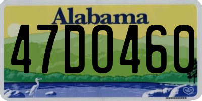 AL license plate 47DO460