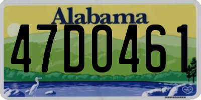 AL license plate 47DO461