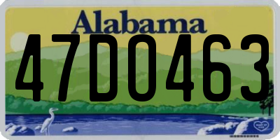AL license plate 47DO463