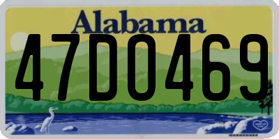 AL license plate 47DO469