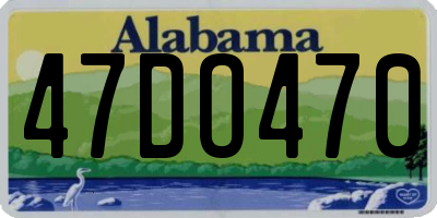 AL license plate 47DO470