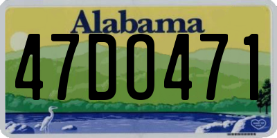 AL license plate 47DO471