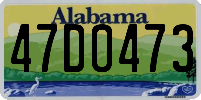 AL license plate 47DO473