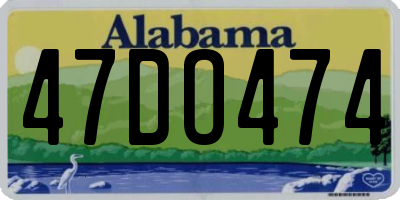 AL license plate 47DO474