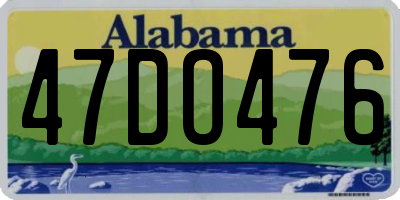 AL license plate 47DO476