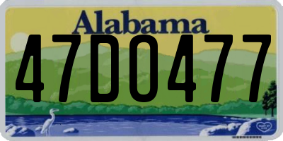 AL license plate 47DO477