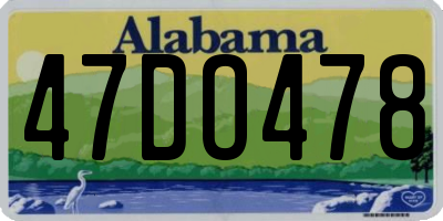 AL license plate 47DO478