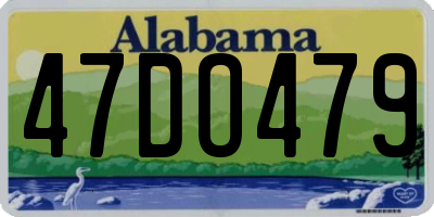 AL license plate 47DO479