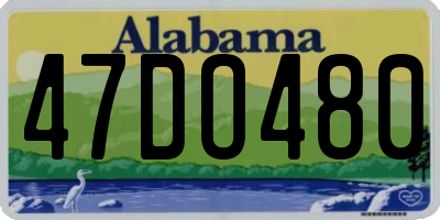 AL license plate 47DO480