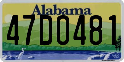 AL license plate 47DO481