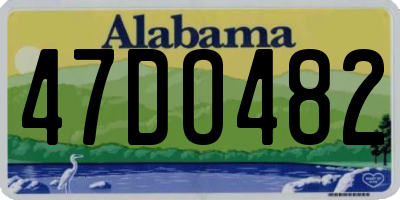 AL license plate 47DO482