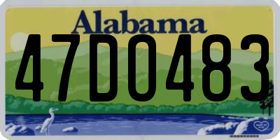 AL license plate 47DO483