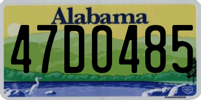 AL license plate 47DO485