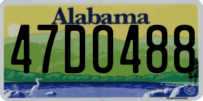 AL license plate 47DO488