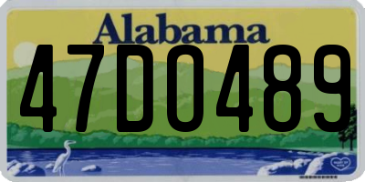 AL license plate 47DO489