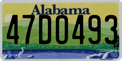 AL license plate 47DO493