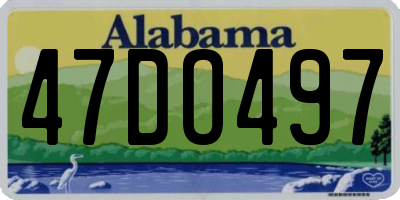 AL license plate 47DO497