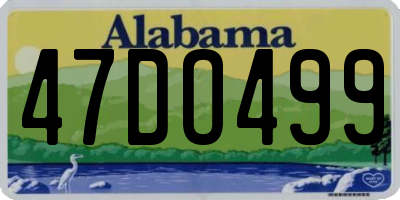 AL license plate 47DO499