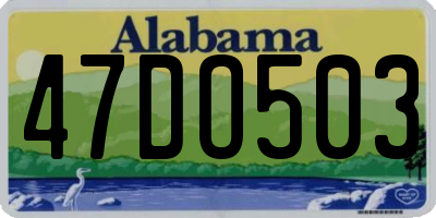 AL license plate 47DO503