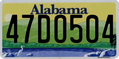AL license plate 47DO504
